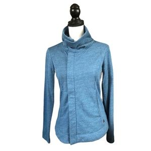 Smartwool Teal Rabbit Ears Merino Wool Blend Full Zip Baselayer Sweater Small